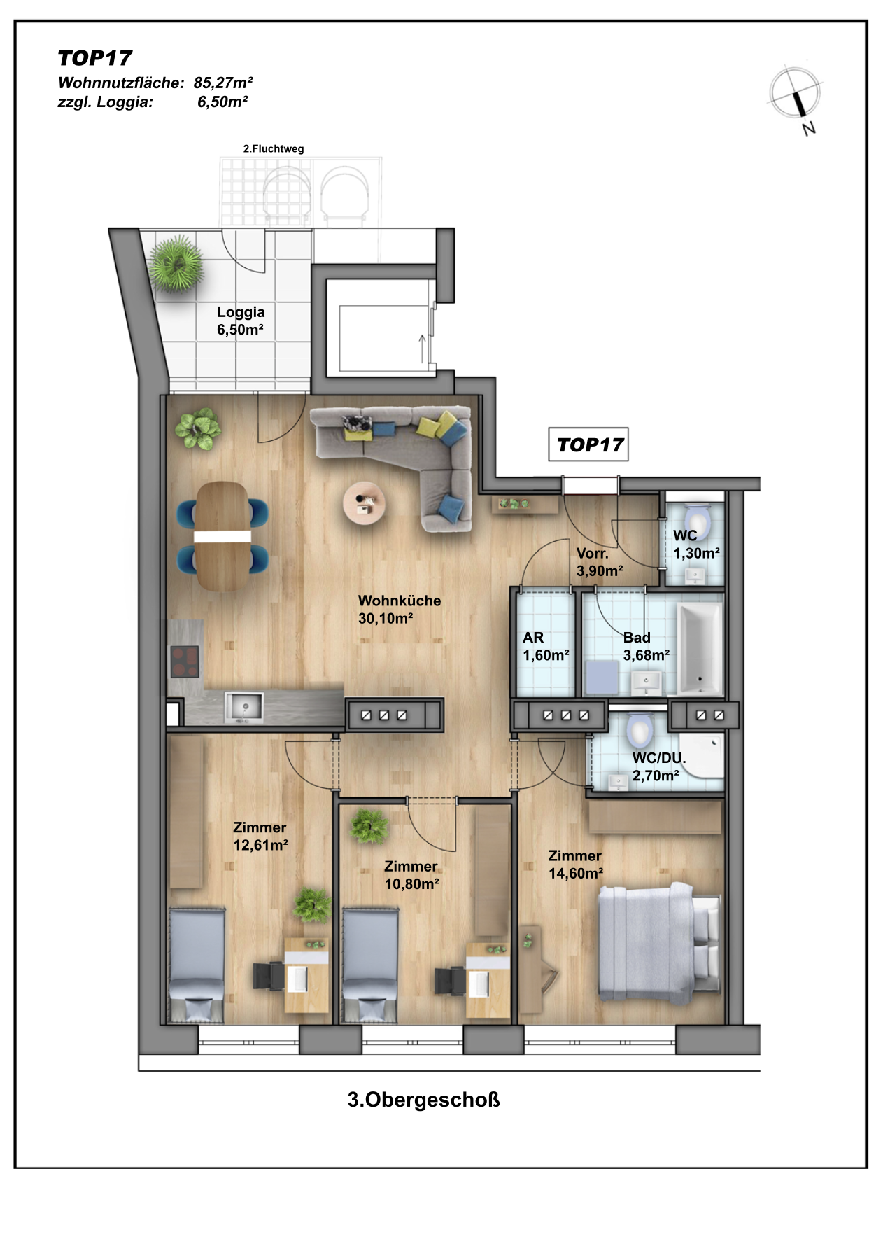 ERSTBEZUG nahe U3: Auenflche Innenhoflage ohne direkten Gegenber, Lift, Luftwrmepumpe, Kche u.v.m.!  /  / 1160 Wien / Bild 4