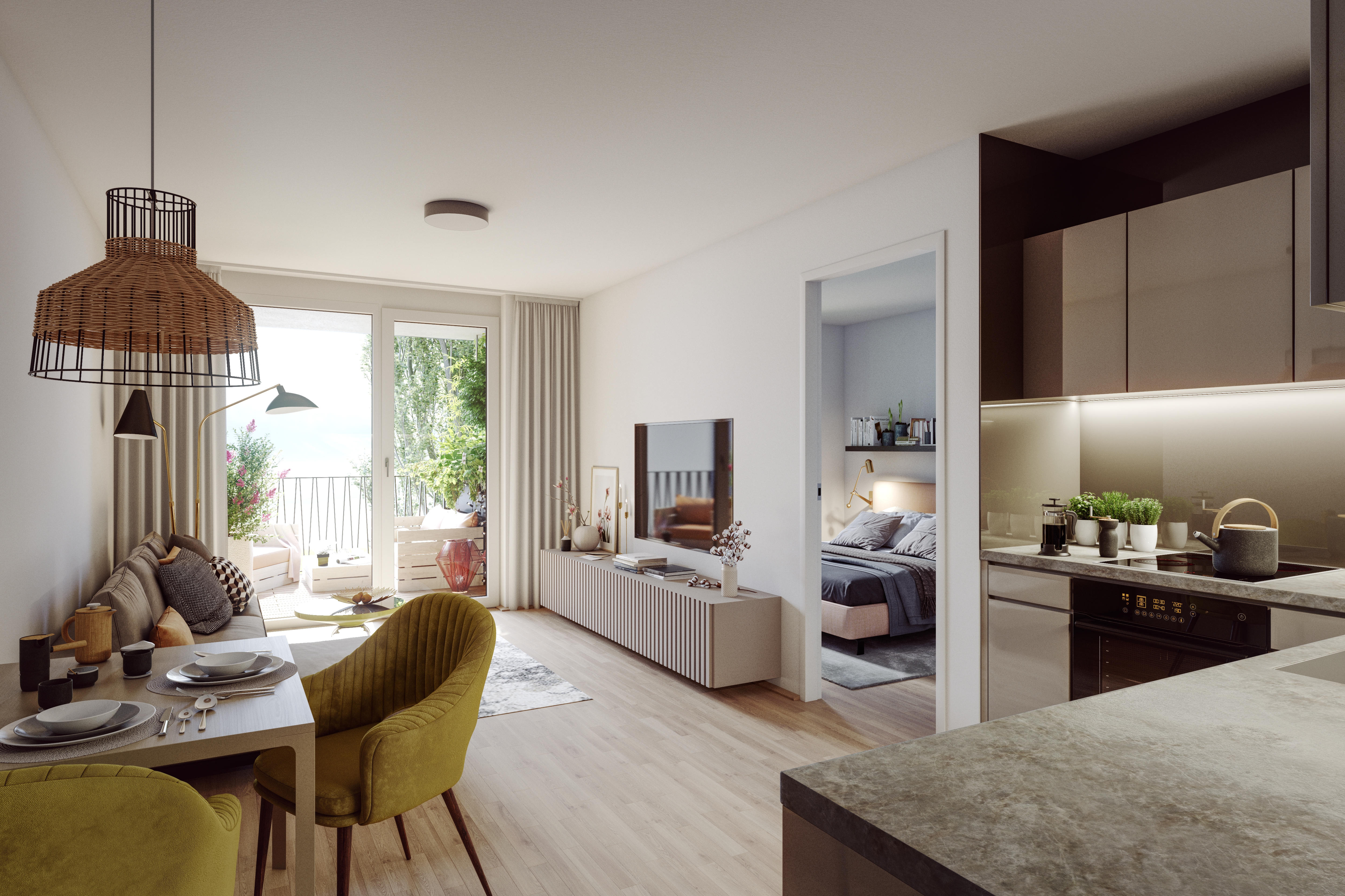 Gro�z�gige 3-Zimmer-Wohnung mit Balkon im Neubauprojekt (Top 2/62) /  / 1220&nbsp;Wien / Bild 2