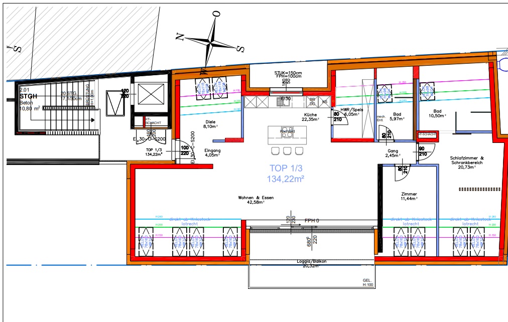 Luxus-Dachgeschosswohnung / Neubau-Erstbezug / Gro�er Balkon / KFZ-Stellplatz /  / 3430&nbsp;Tulln an der Donau / Bild 5