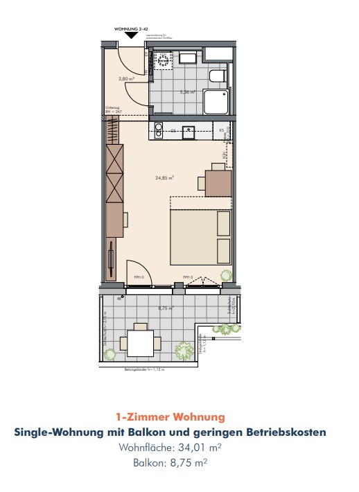 Traumhaftes Neubauprojekt in Wien-Donaustadt - Modern / Freifl�chen / Top-Ausstattung (Provisionsfrei !) /  / 1220&nbsp;Wien / Bild 6