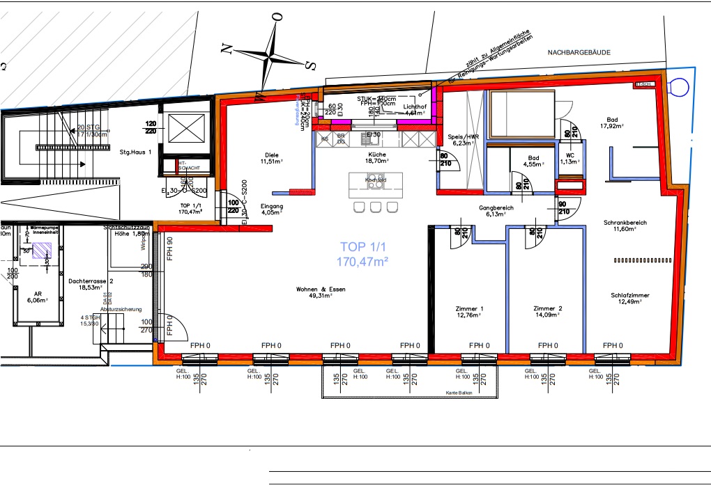 Hochwertige Stadtwohnung /170 m� & Terrasse /Neubau-Erstbezug /KFZ-Stellplatz /Hauptplatz /  / 3430&nbsp;Tulln an der Donau / Bild 6