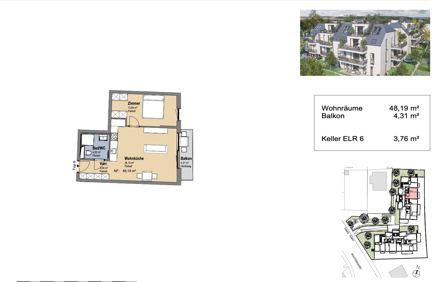 Neues Wohnbauprojekt nhe Schwarzlackenau & Donauinsel I Tiefgarage & effiziente Wrmetechnik I Fubodenheizung & Khlung (copy)