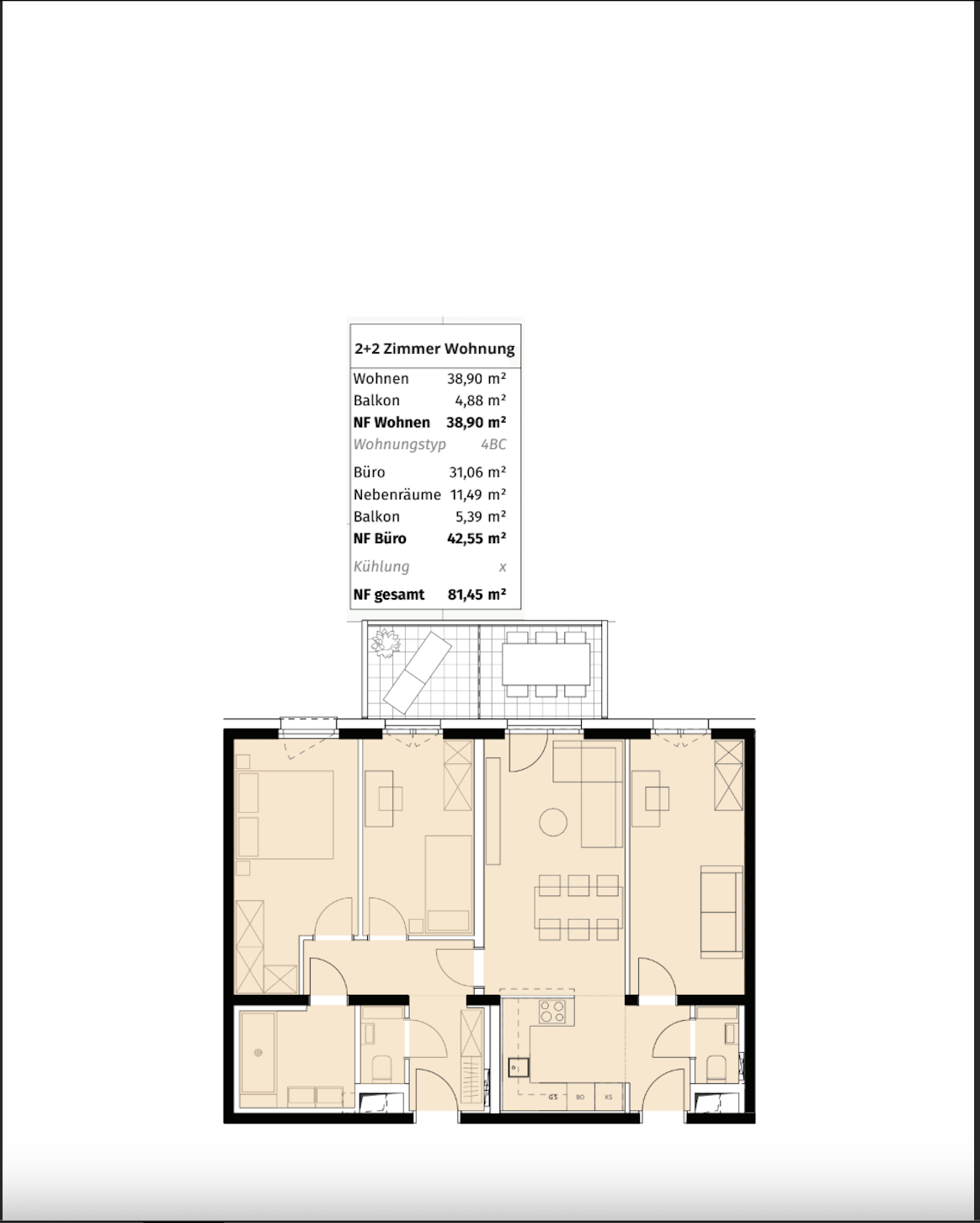 Investieren mit Zukunft: WohnenPlus-Konzept vereint Wohnen & Arbeiten I Attraktive 2-Zi Wohnung mit angeschlossenem Bro /  / 1220 Wien / Bild 3