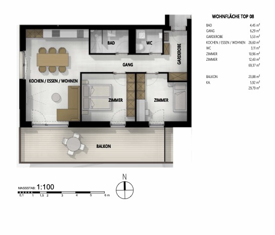 Architektonisch hochwertiger Neubau in Top-Lage von Scharnitz! Top 08 /  / 6108&nbsp;Scharnitz / Bild 6