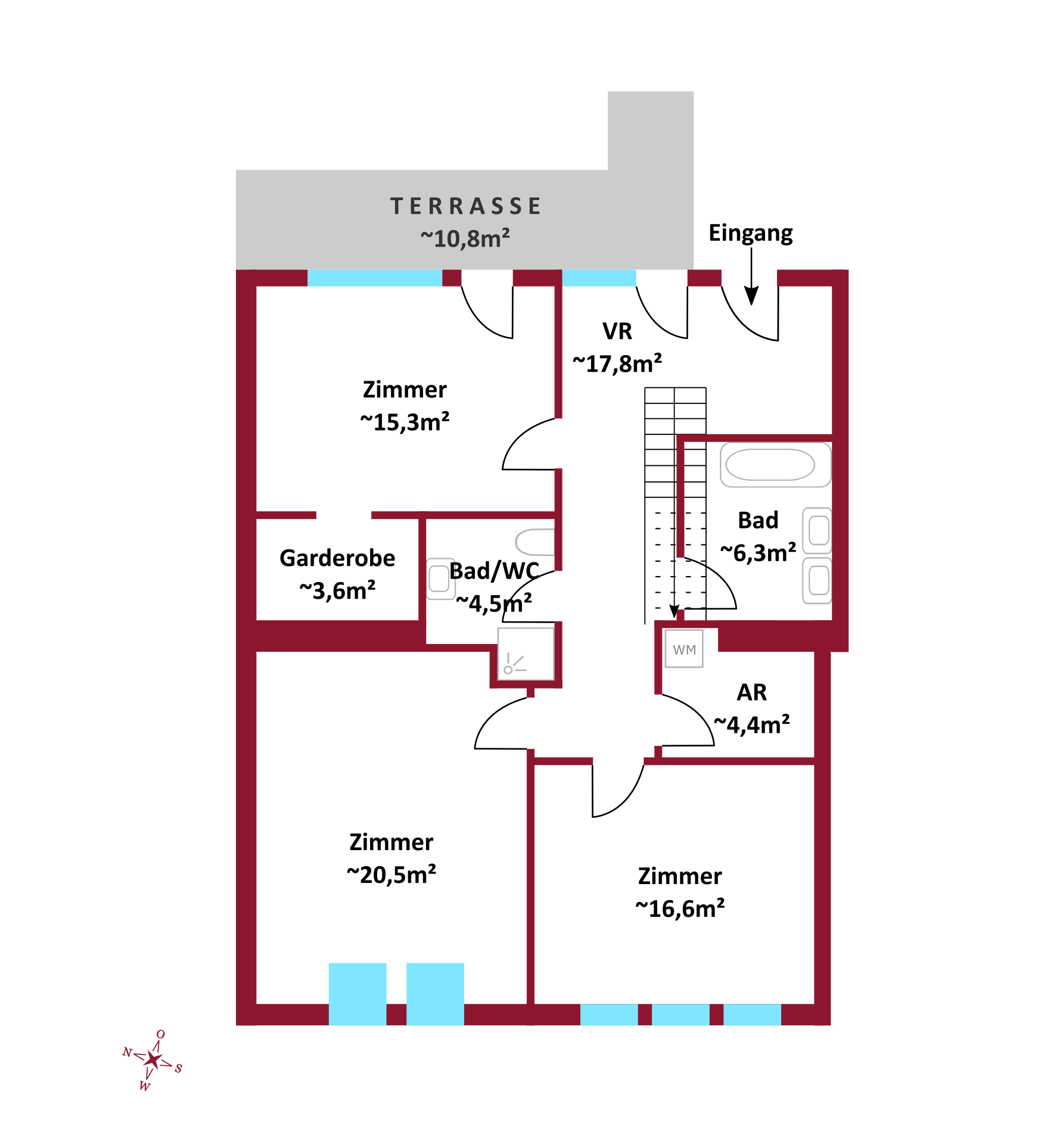 Grner Dachgarten mit Blick ber Wien I exklusive DG - Wohnung I Grozgige Fensterflchen mit Rolllden I Klimaanlage /  / 1040 Wien / Bild 1