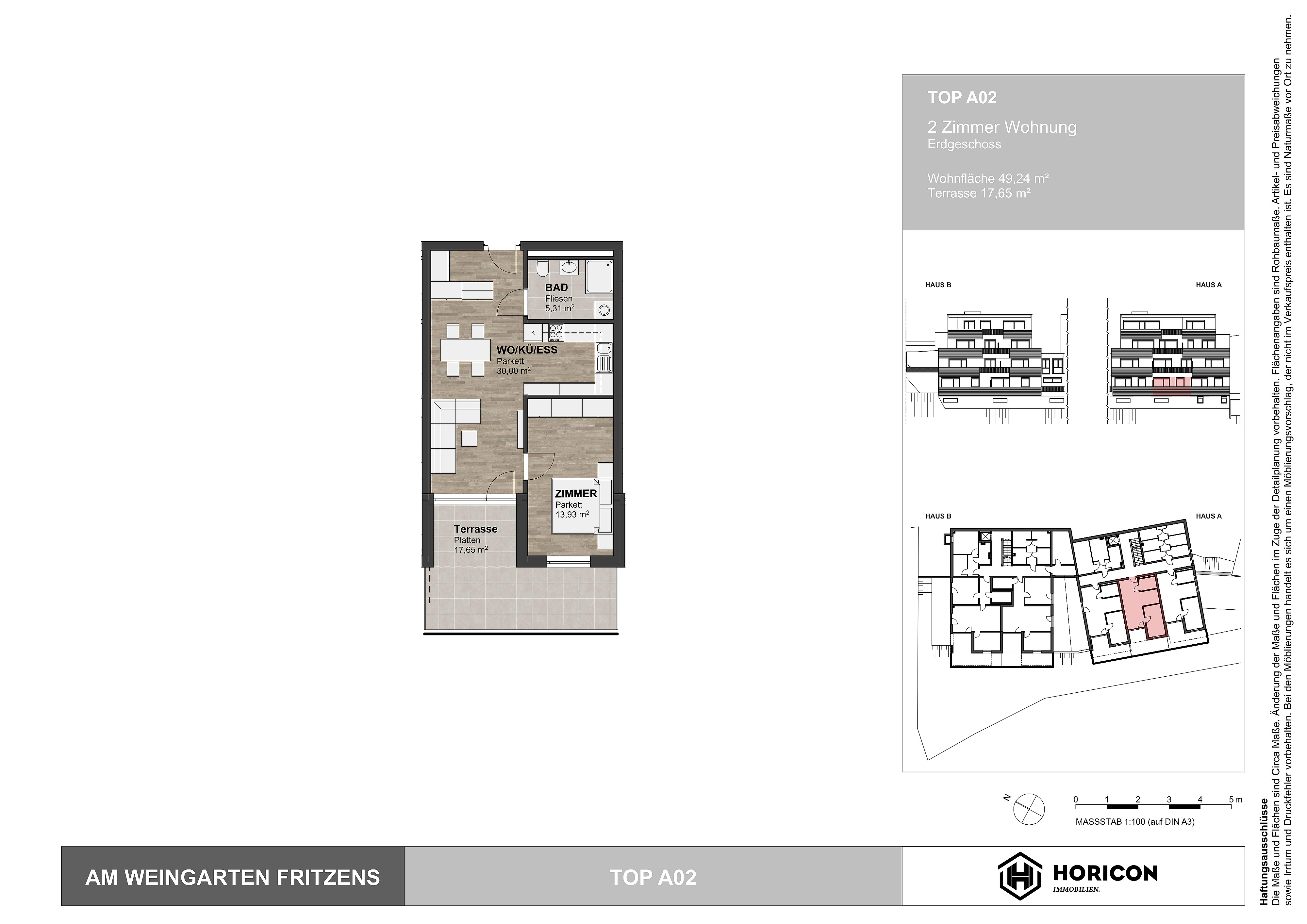 Fritzens - Am Weingarten. Provisionsfreie 2-Zimmer Wohnung direkt vom Bautr�ger (Top A02) /  / 6122&nbsp;Fritzens / Bild 1