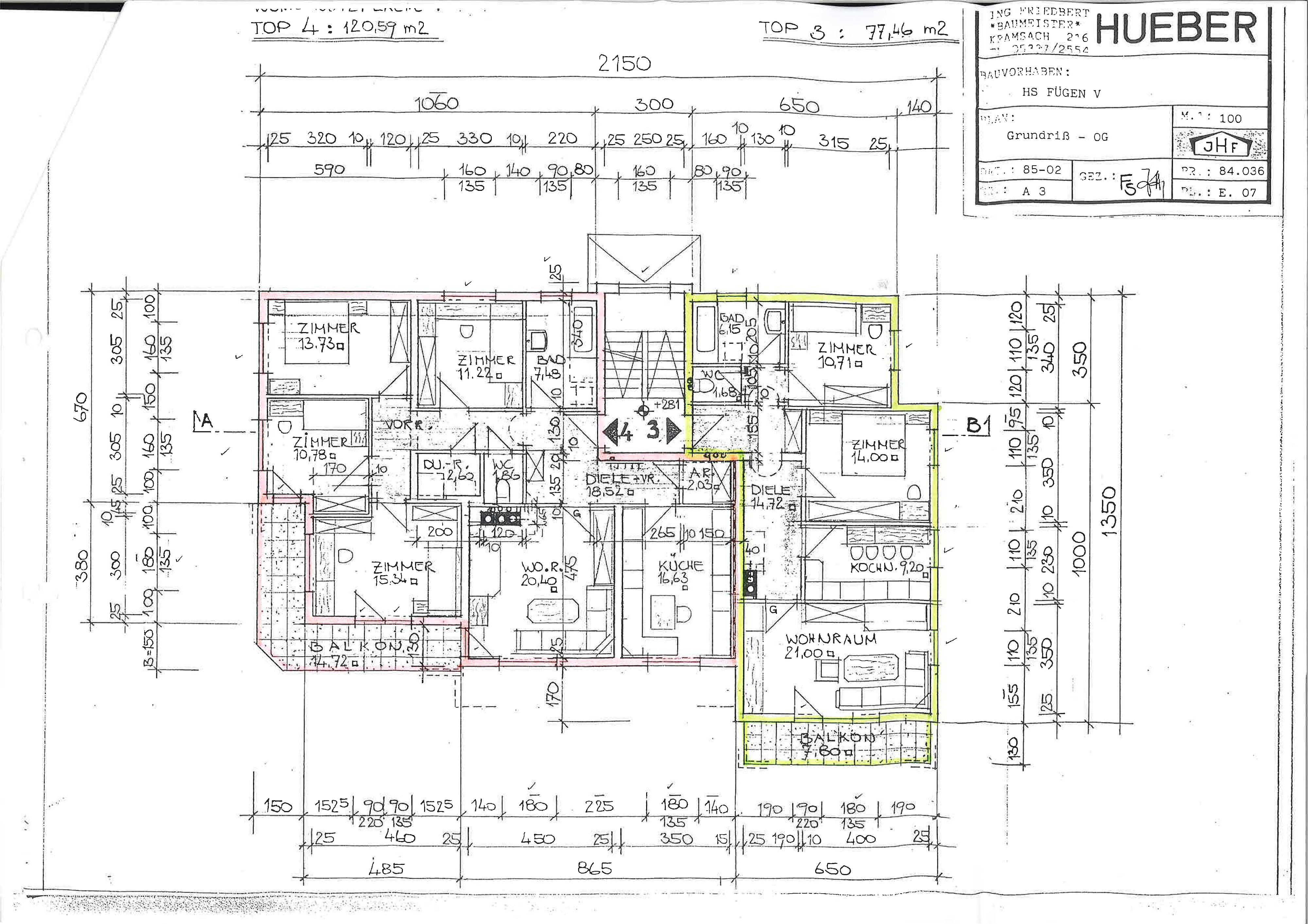 Helle 3 Zimmer Wohnung mit Balkon und Garage in ruhiger Lage in F�gen /  / 6263&nbsp;F�gen / Bild 3