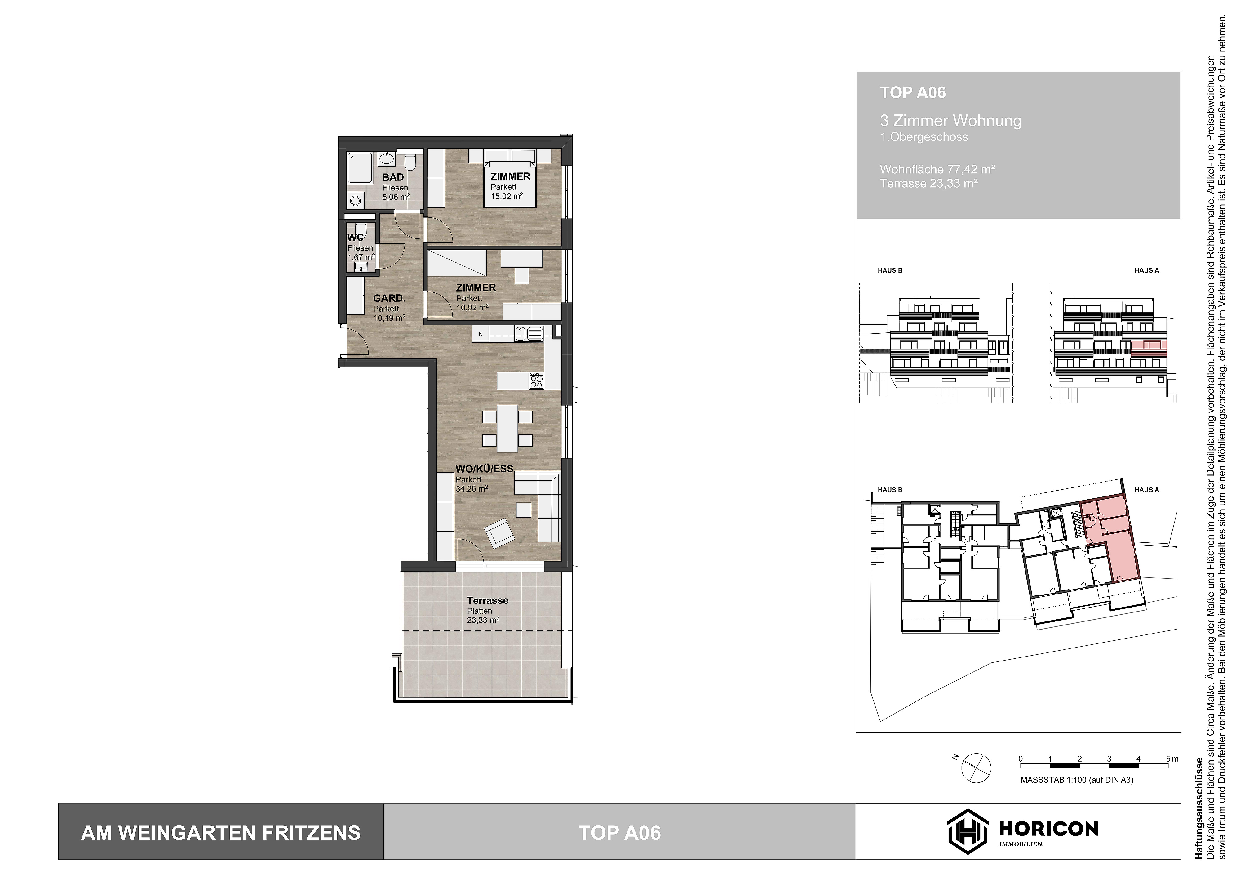Fritzens - Am Weingarten. Provisionsfreie 3-Zimmer Wohnung direkt vom Bautr�ger (Top A06) /  / 6122&nbsp;Fritzens / Bild 1