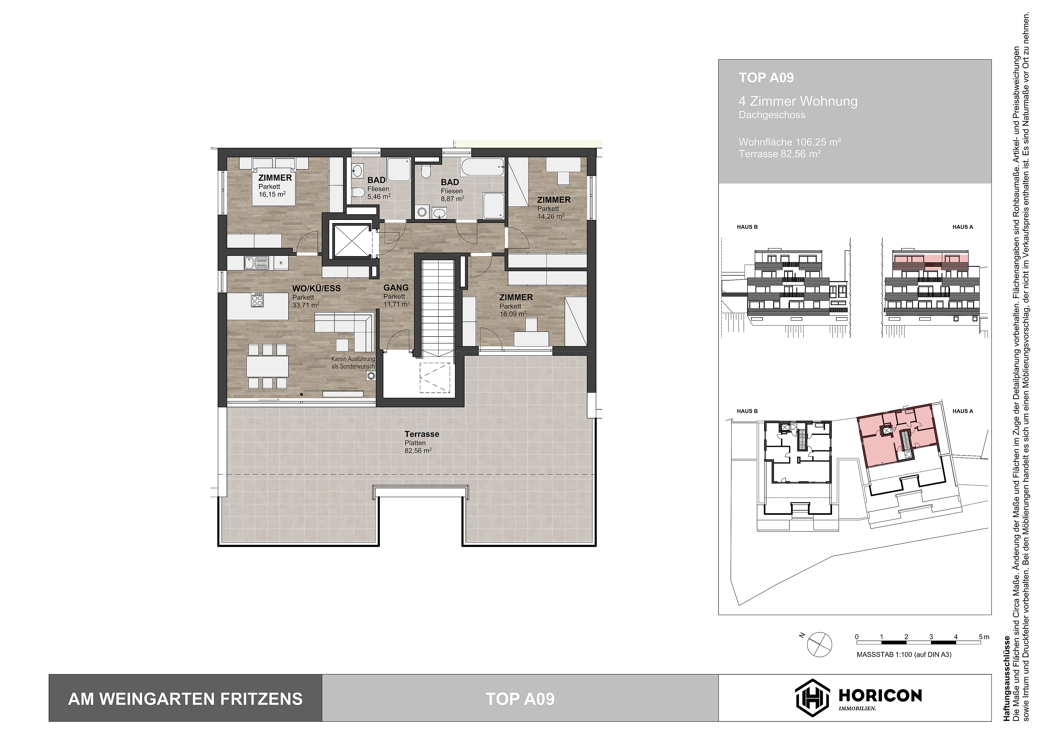 Fritzens - Am Weingarten. Provisionsfreie 4-Zimmer Penthouse Wohnung direkt vom Bautr�ger (Top A09) /  / 6122&nbsp;Fritzens / Bild 1
