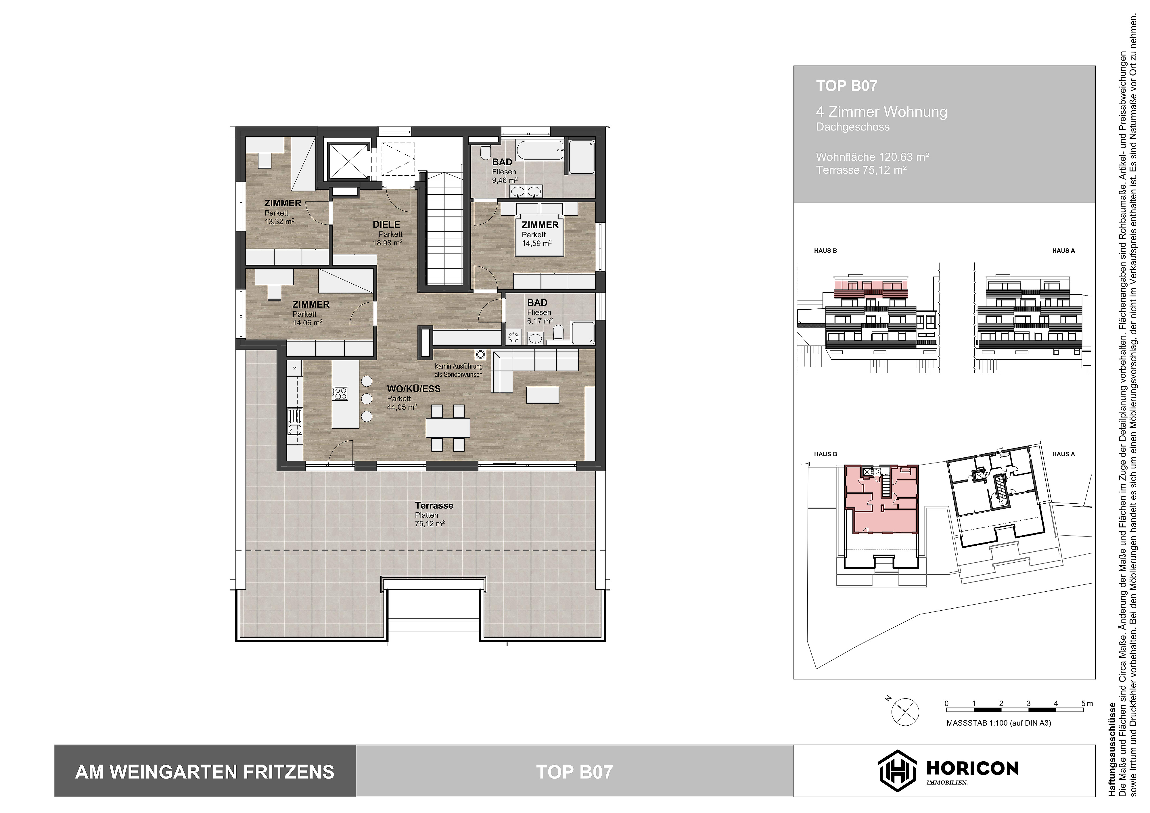 Fritzens - Am Weingarten. Provisionsfreie 4-Zimmer Penthouse Wohnung direkt vom Bautr�ger (Top B07) /  / 6122&nbsp;Fritzens / Bild 1