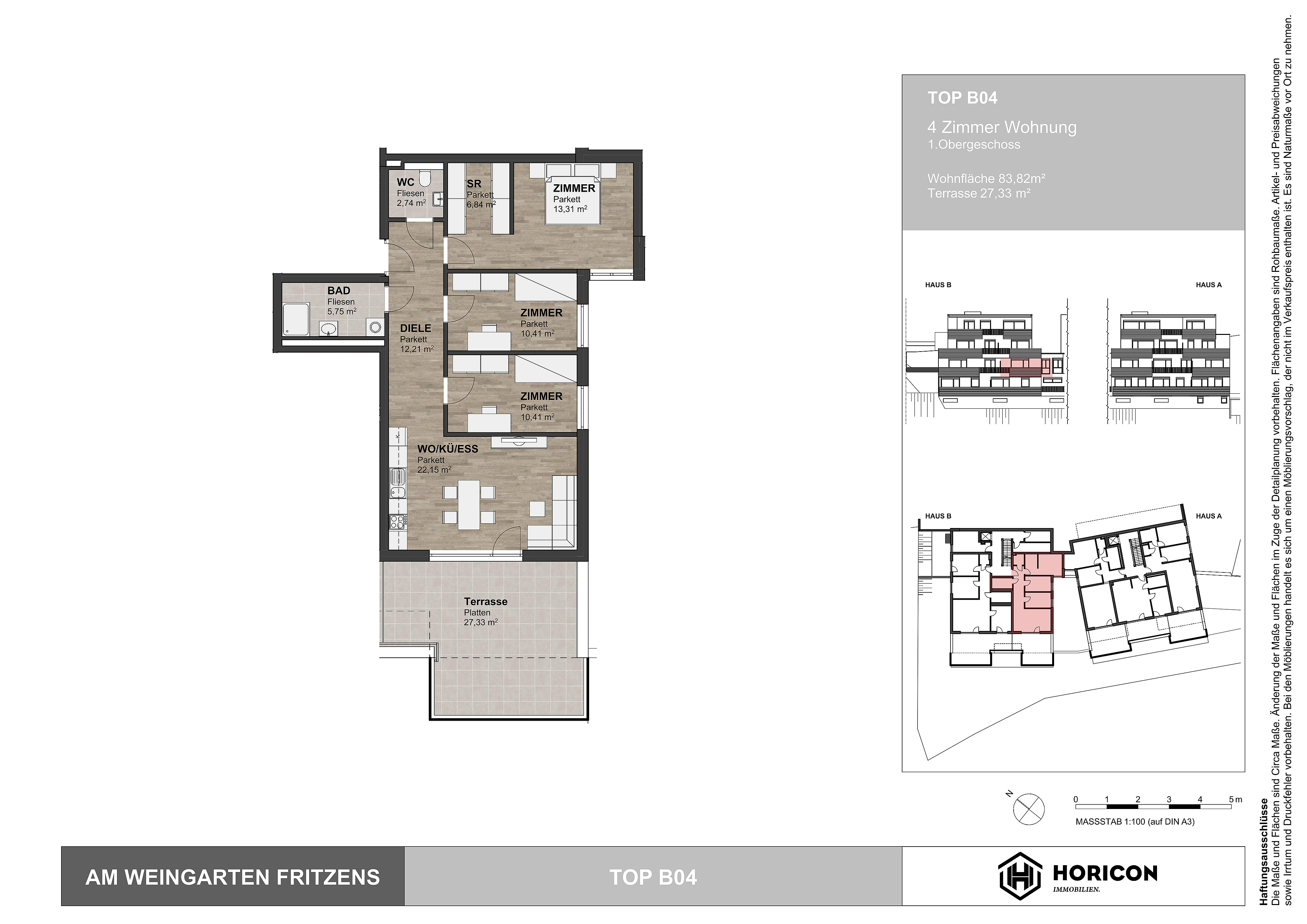 Fritzens - Am Weingarten. Provisionsfreie 3-Zimmer Wohnung direkt vom Bautr�ger (Top B04) /  / 6122&nbsp;Fritzens / Bild 2