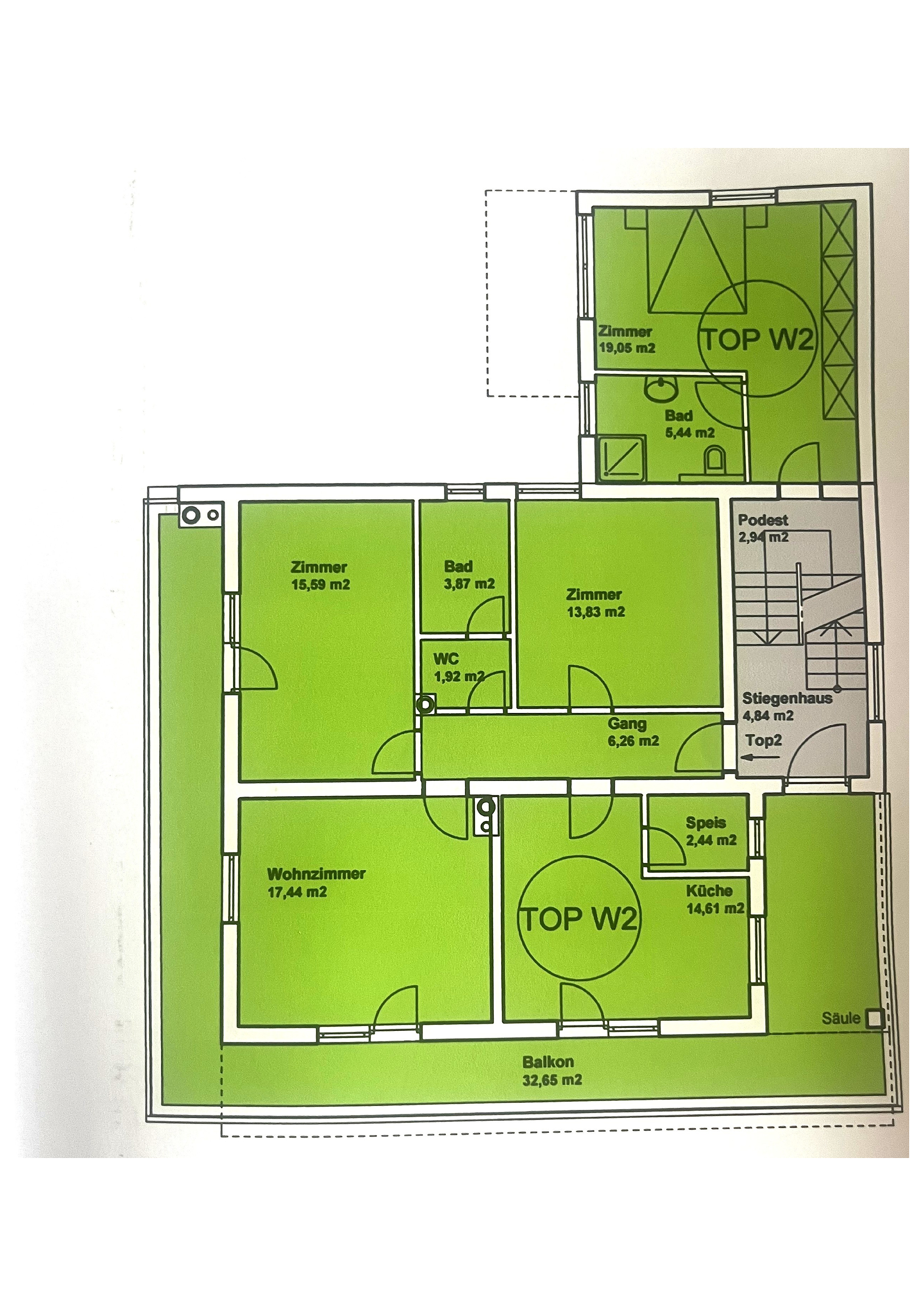 Eingang vom Zillertal - Wohnung mit 3 Schlafzimmern und 2 Badezimmer zu verkaufen /  / 6262&nbsp;Schlitters / Bild 3