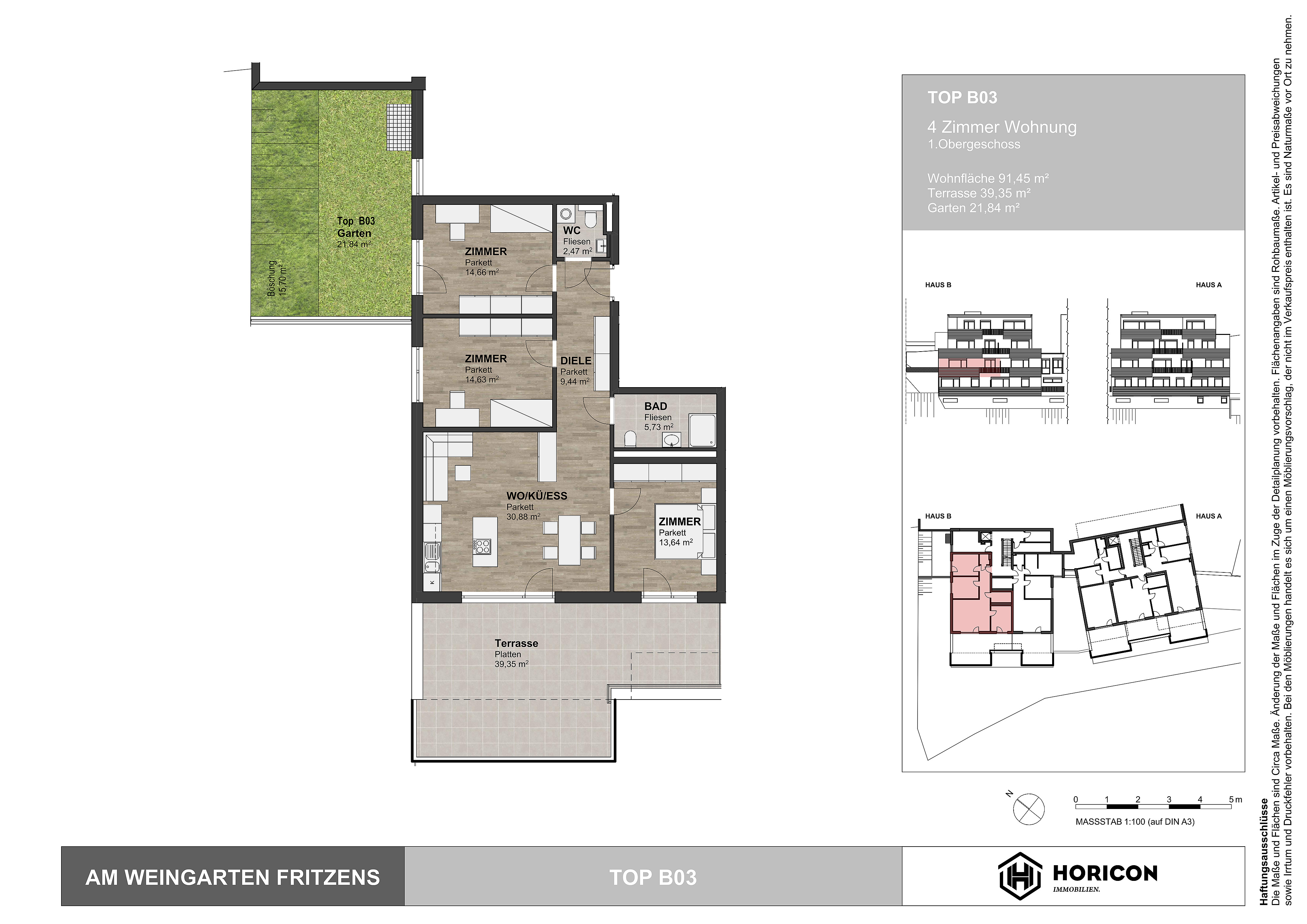 Fritzens - Am Weingarten. Provisionsfreie 4-Zimmer Wohnung direkt vom Bautr�ger (Top B03) /  / 6122&nbsp;Fritzens / Bild 1