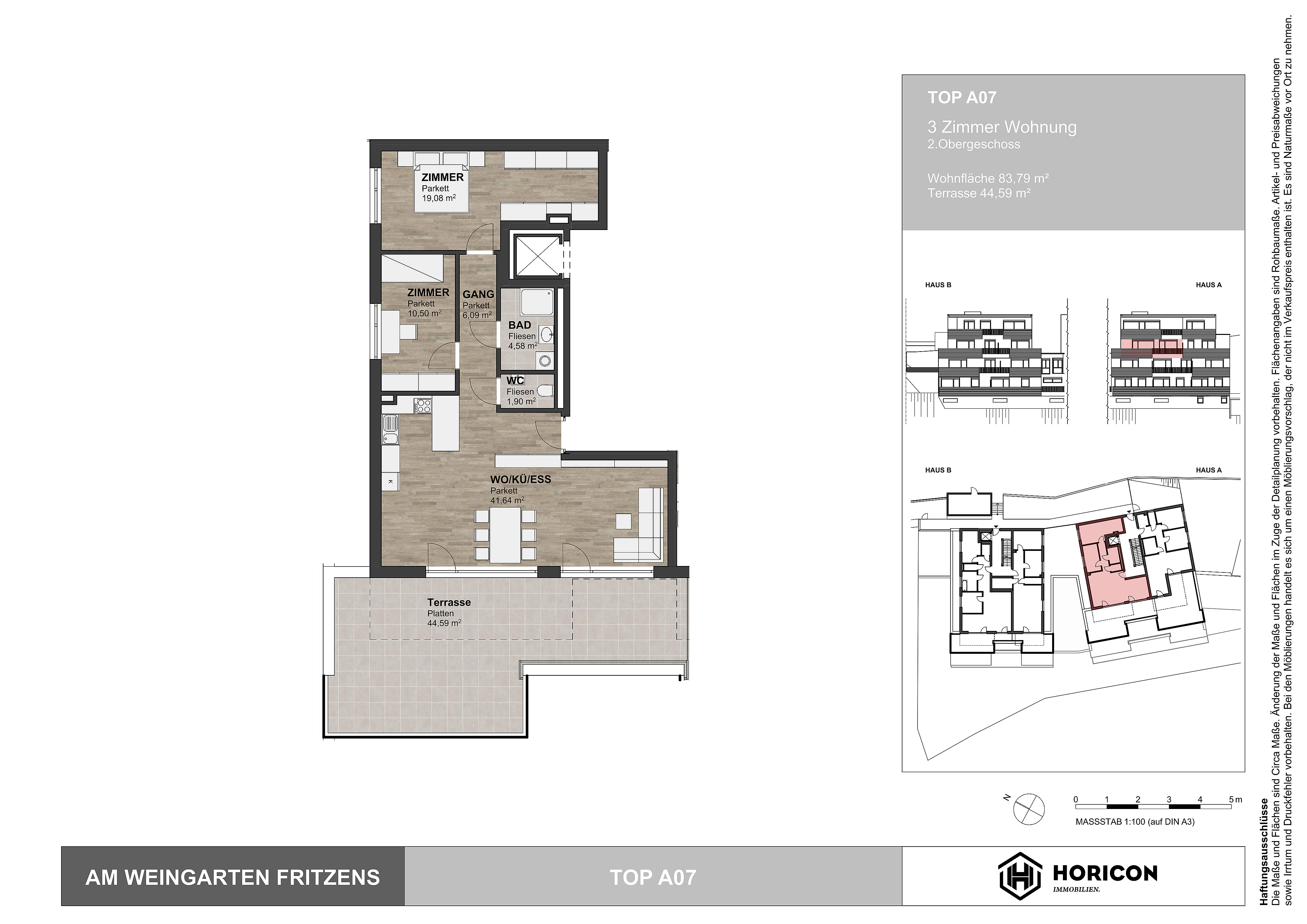 Fritzens - Am Weingarten. Provisionsfreie 4-Zimmer Wohnung direkt vom Bautr�ger (Top A07) /  / 6122&nbsp;Fritzens / Bild 1