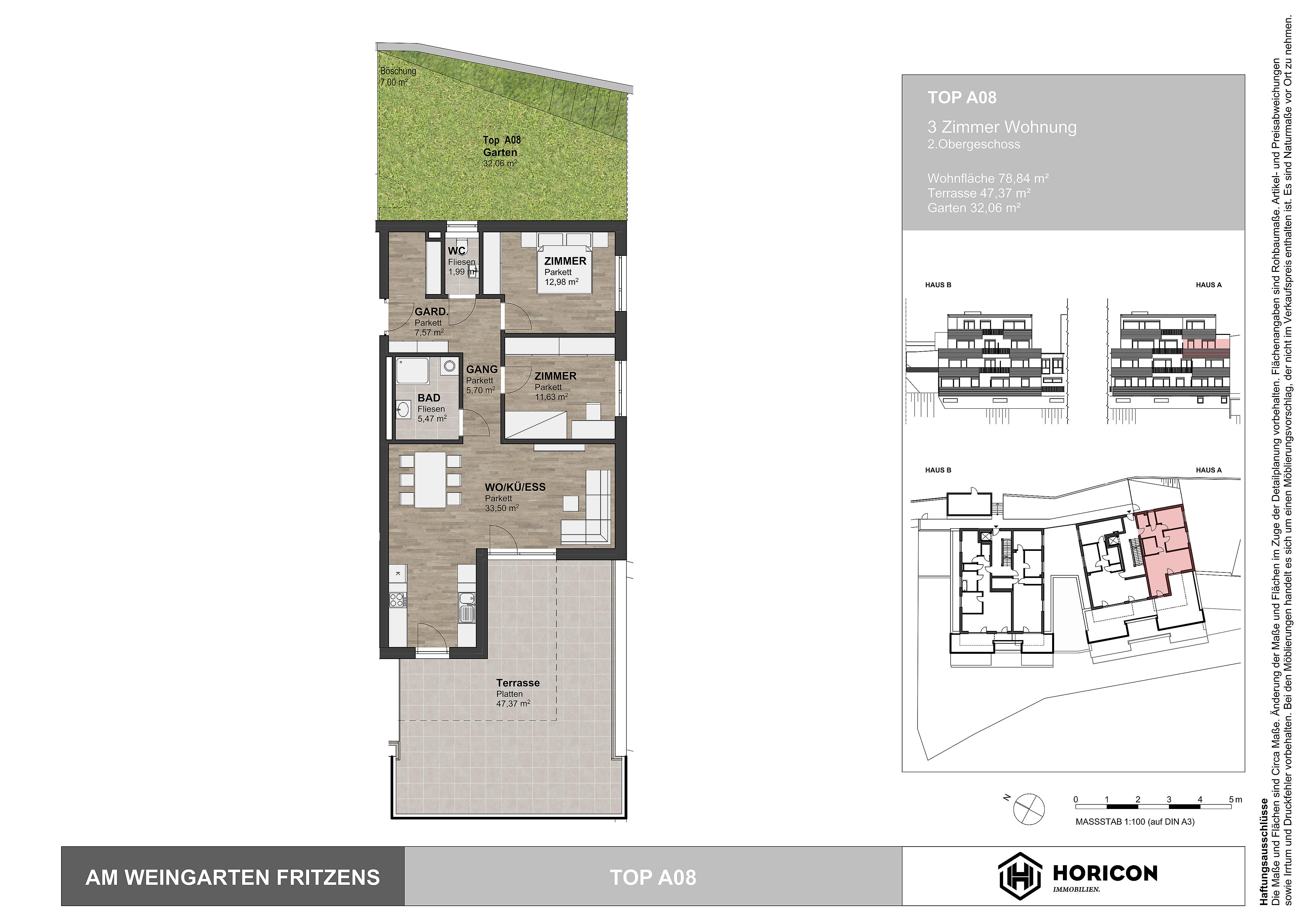 Fritzens - Am Weingarten. Provisionsfreie 3-Zimmer Wohnung direkt vom Bautr�ger (Top A08) /  / 6122&nbsp;Fritzens / Bild 1