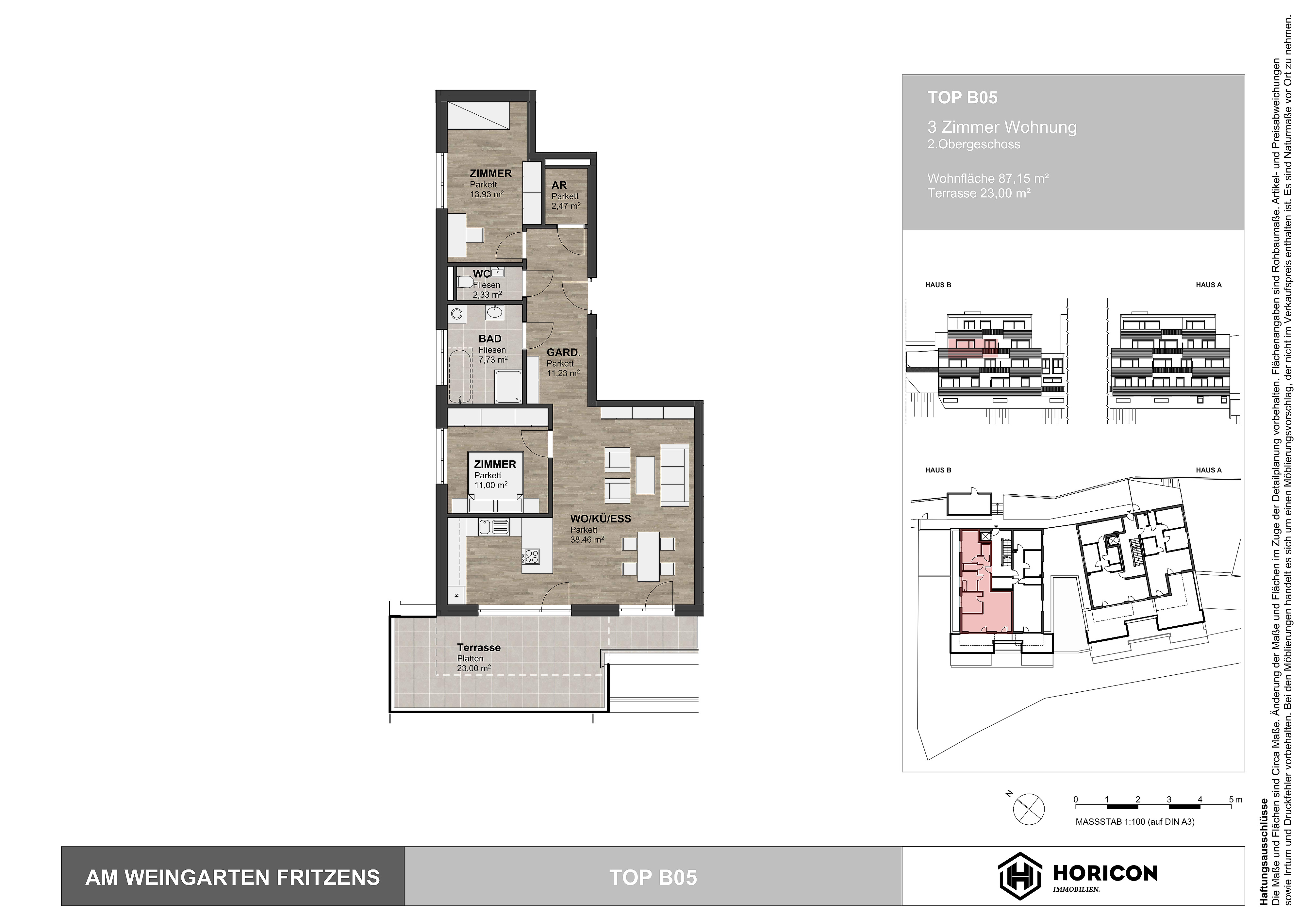 Fritzens - Am Weingarten. Provisionsfreie 3-Zimmer Wohnung direkt vom Bautr�ger (Top B05) /  / 6122&nbsp;Fritzens / Bild 1